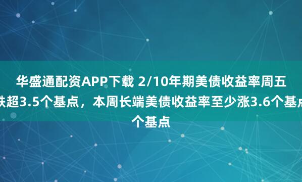 华盛通配资APP下载 2/10年期美债收益率周五跌超3.5个基点，本周长端美债收益率至少涨3.6个基点